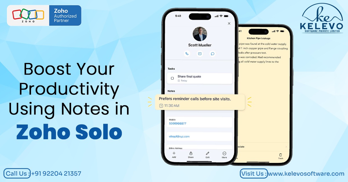 Boost Your Productivity Using Notes in Zoho Solo