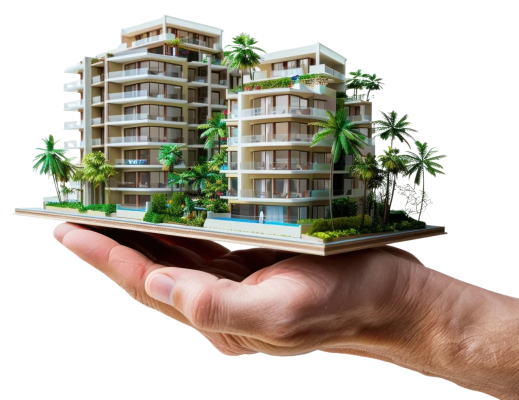 holding modern building