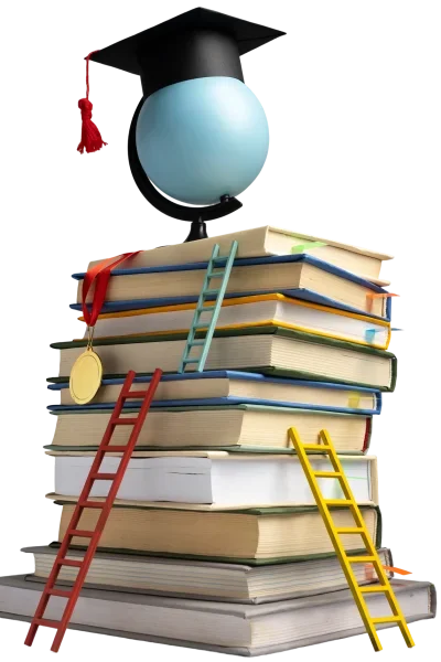 books graduation cap